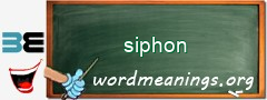 WordMeaning blackboard for siphon